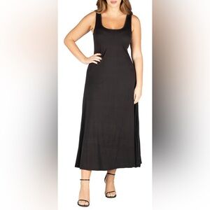 NWT Macy’s 24seven black a-line tank maxi dress - 2X